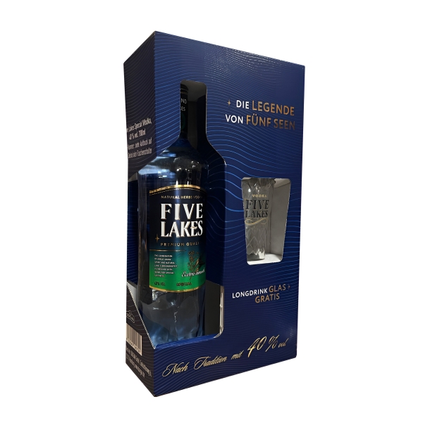 GEPA "Five Special Lakes" Vodka mit 1 Glas 700 ml
