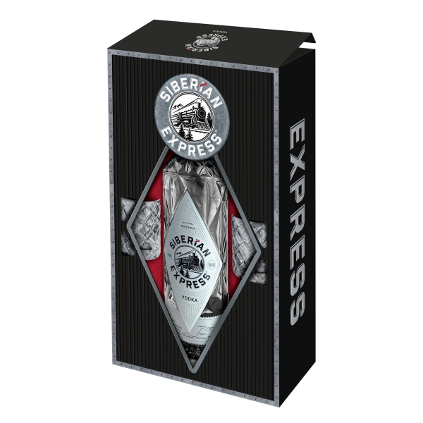 GEPA Siberian Express First Class Vodka 40% vol. + 2 Shotgläser 700 ml