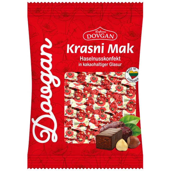 DOVGAN Krasni Mak Haselnuss-Mandel-Konfekt 205 g DOVGAN Krasni Mak Haselnuss-Mandel-Konfekt 205 g