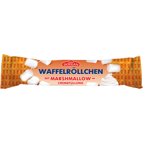 DOVGAN Waffelröllchen mit Marshmallowfüllung 45 g