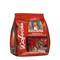 DOVGAN "Ruslana" Waffelkonfekt mit Erdnuss-Kakaocreme-Füllung 200 g DOVGAN "Ruslana" Waffelkonfekt mit Erdnuss-Kakaocreme-Füllung 200 g