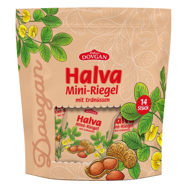 DOVGAN Halva Mini-Riegel mit Erdnüssen 200 g