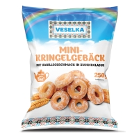 VESELKA Mini-Kringelgebäck mit Vanillegeschmack in Zuckerglasur 250 g VESELKA Mini-Kringelgebäck mit Vanillegeschmack in Zuckerglasur 250 g