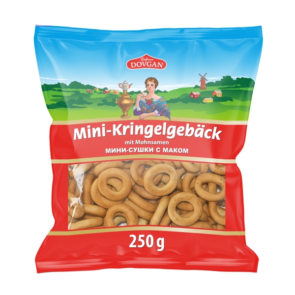 DOVGAN Mini-Kringelgebäck mit Mohn 250 g