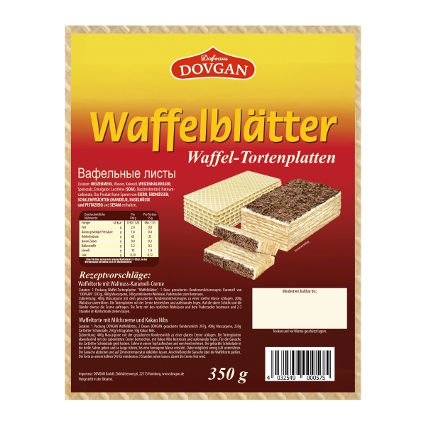 DOVGAN Waffelblätter 10x35g 350 g