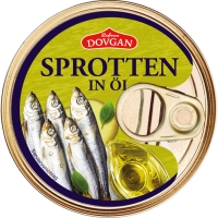 DOVGAN Kilka Sprotten ungebraten in Öl 240 g DOVGAN Kilka Sprotten ungebraten in Öl 240 g