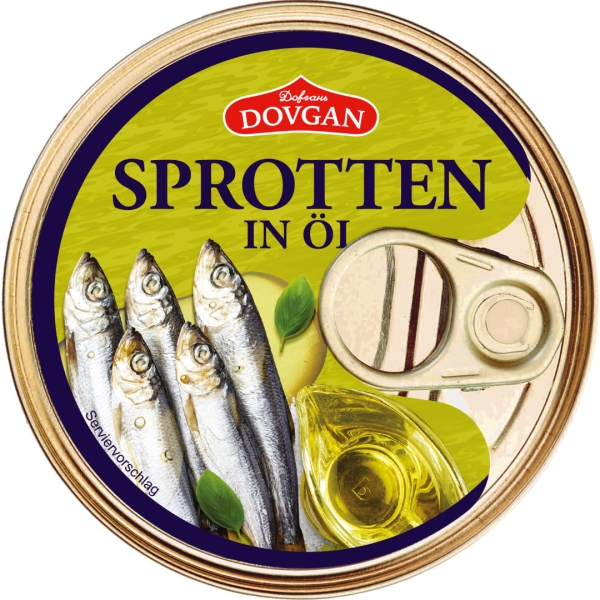 DOVGAN Kilka Sprotten ungebraten in Öl 240 g DOVGAN Kilka Sprotten ungebraten in Öl 240 g