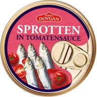 DOVGAN Kilka Sprotten ungebraten in Tomatensauce 240 g