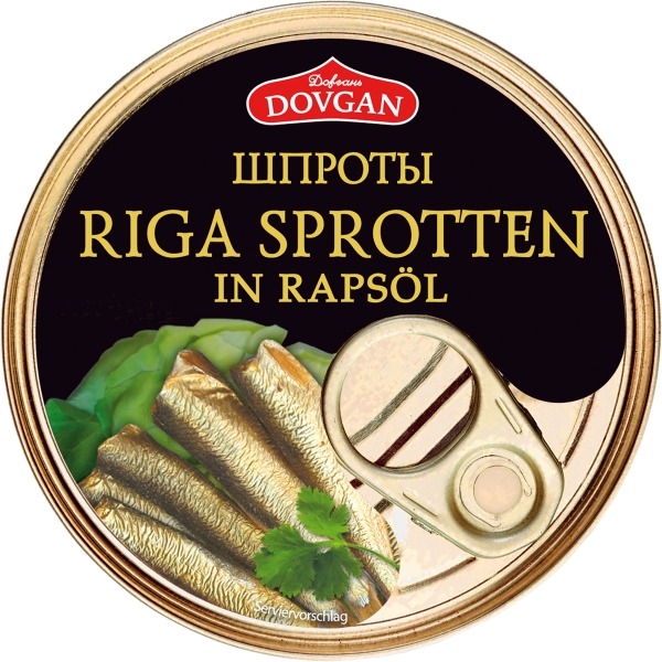 DOVGAN Riga Sprotten in Öl 160 g DOVGAN Riga Sprotten in Öl 160 g