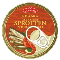 DOVGAN Kilka Sprotten in Tomatensauce 240 g DOVGAN Kilka Sprotten in Tomatensauce 240 g