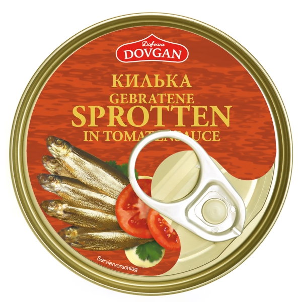 DOVGAN Kilka Sprotten in Tomatensauce 240 g DOVGAN Kilka Sprotten in Tomatensauce 240 g