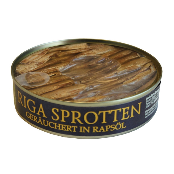 DOVGAN Riga Sprotten in Rapsöl 160 g DOVGAN Riga Sprotten in Rapsöl 160 g