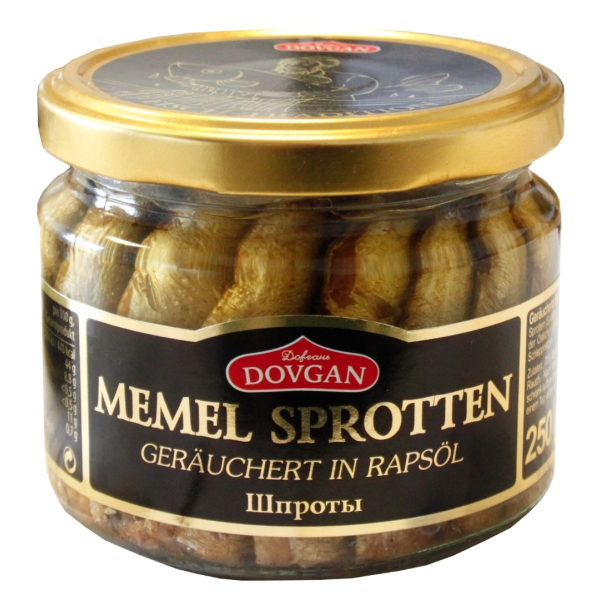 Memel Sprotten geräuchert in Rapsöl 250 g Memel Sprotten geräuchert in Rapsöl 250 g