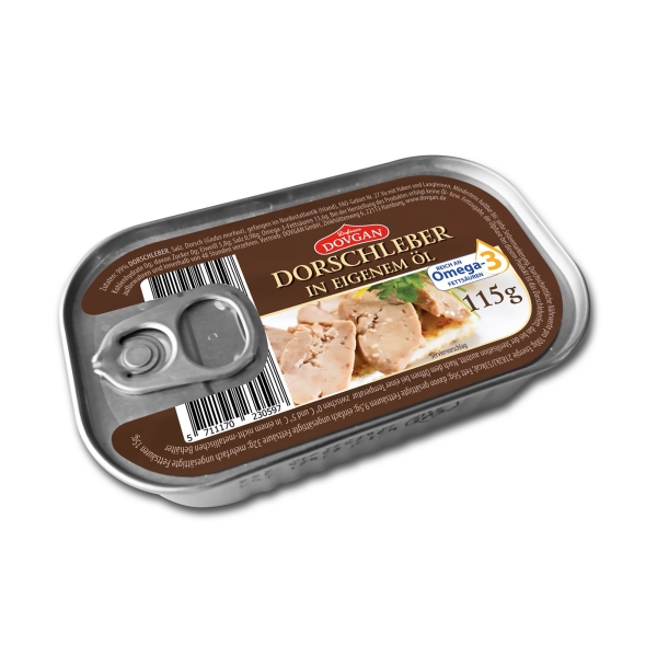 DOVGAN Dorschleber in eigenem Öl 115 g DOVGAN Dorschleber in eigenem Öl 115 g