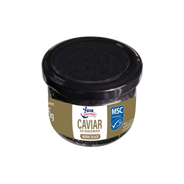 Andre’s Fish & Friends Black Caviar – Exquisite Seehasenrogen, MSC-zertifiziert 100 g Andre’s Fish & Friends Black Caviar – Exquisite Seehasenrogen, MSC-zertifiziert 100 g