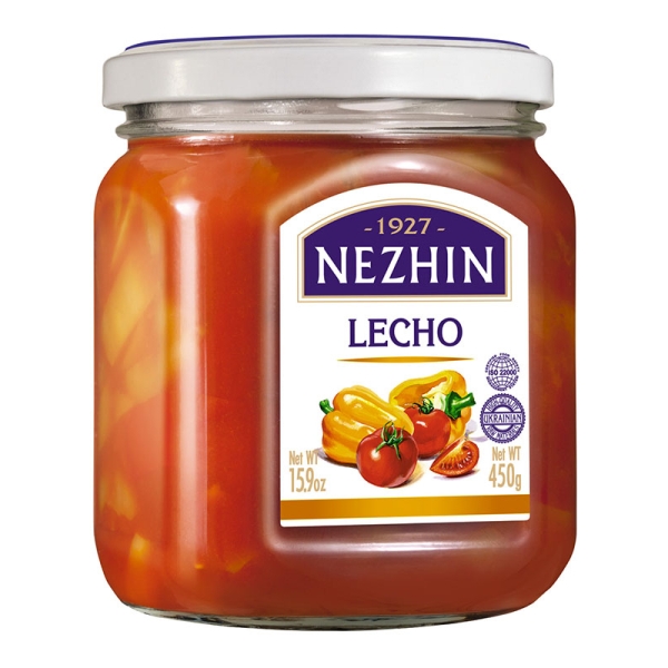 Nezhin "Lecho" Paprikastücke in Tomatensauce 450 g Nezhin "Lecho" Paprikastücke in Tomatensauce 450 g