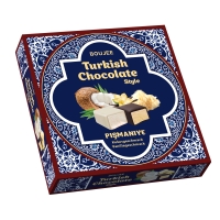 Boujee turkish style Schokolade Pismaniye Kokos & Vanille 230 g Boujee turkish style Schokolade Pismaniye Kokos & Vanille 230 g