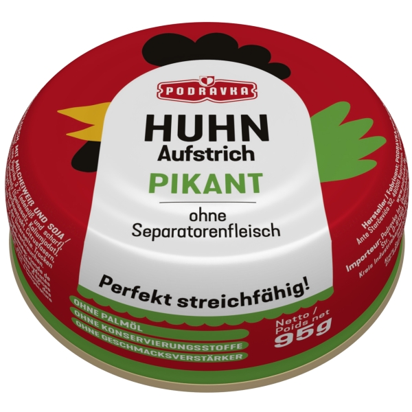 Podravka Brotaufstrich aus Hühnerfleisch pikant 95 g