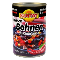 SUNTAT Schwarze Bohnen in Chilisauce 400 g