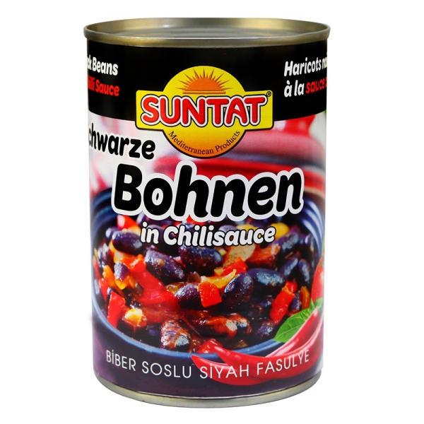 SUNTAT Schwarze Bohnen in Chilisauce 400 g