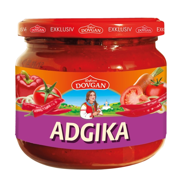 DOVGAN "Adgika" Tomaten-Paprika-Sauce scharf 380 ml