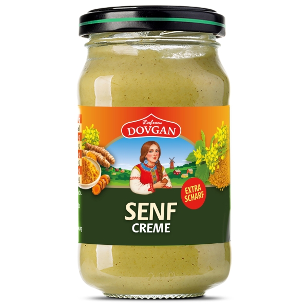 DOVGAN Senfcreme Extra scharf 188 ml