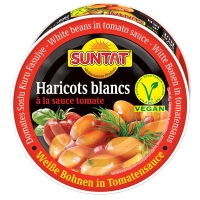 SUNTAT Weiße Bohnen in Tomatensoße vegan 280 g SUNTAT Weiße Bohnen in Tomatensoße vegan 280 g