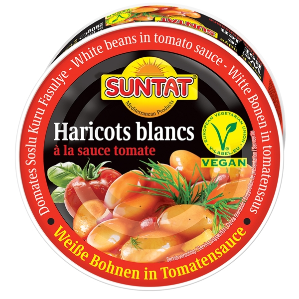 SUNTAT Weiße Bohnen in Tomatensoße vegan 280 g