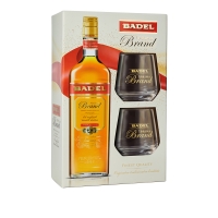 Badel Prima Brand 35% vol.  GEPA + 2 Gläser 700 ml