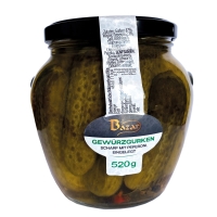 Bazar Gewürzgurken Scharf mit Peperoni 260 g