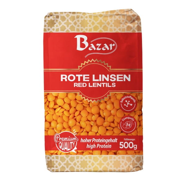 Bazar rote Linsen 500 g Bazar rote Linsen 500 g