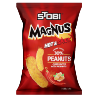 Stobi Magnus hot & spicy Maisflips mit Erdnüssen 200 g