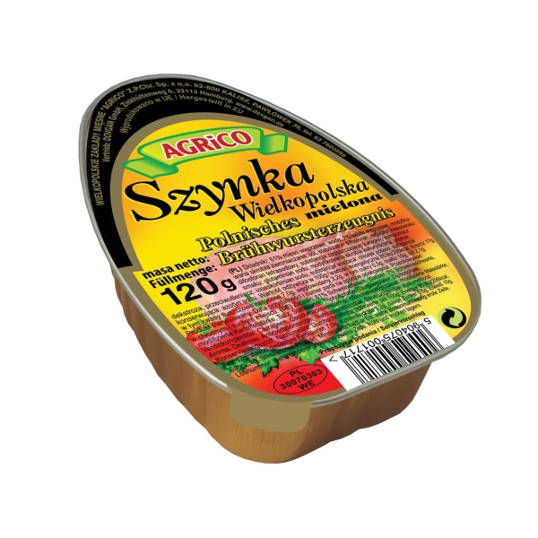 Agrico "Szynka wielkopolska" Polnisches Brühwursterzeugnis 120 g
