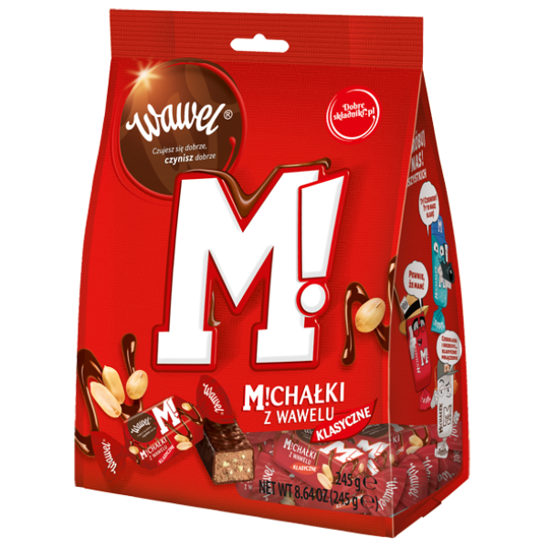 Wawel Michalki Klasyczne Schokokonfekt mit Erdnüssen 245 g Wawel Michalki Klasyczne Schokokonfekt mit Erdnüssen 245 g
