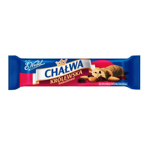 WEDEL Chalwa Krolewska Sesamhalva mit Erdnüssen und Rosinen 50 g