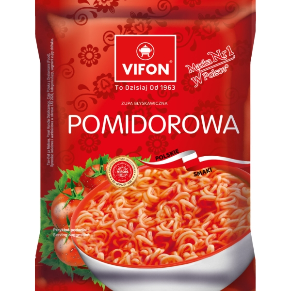 VIFON Pomidorowa Instant-Nudelsuppe mit Tomatengeschmack 65 g