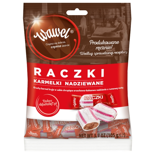 Wawel "Raczki" Gefüllte Karamellbonbons 105 g Wawel "Raczki" Gefüllte Karamellbonbons 105 g