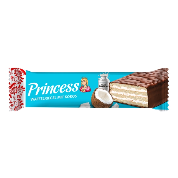 Princess Waffelriegel mit Kokos in Milchschokolade 40 g