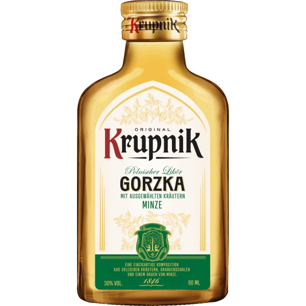 Krupnik Gorzka Minze Likör 30% vol. 90 ml