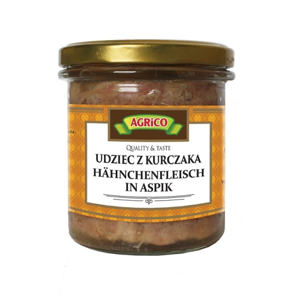 Agrico "Fine Chicken Meat" Hähnchenfleisch in Aspik 300 g Agrico "Fine Chicken Meat" Hähnchenfleisch in Aspik 300 g