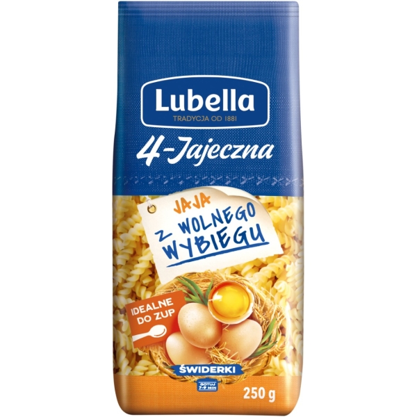 Lubella 4-Jajeczna Swiderki 4 Eier Nudeln 250 g