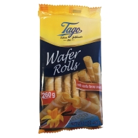 Tago Rurki waflowe Waffelröllchen mit Vanillecremefüllung 260 g