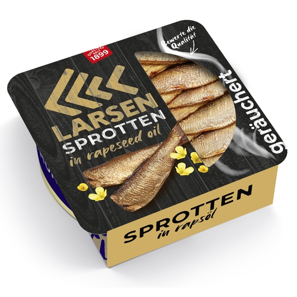 LARSEN Sprotten geräuchert, in Rapsöl 160 g
