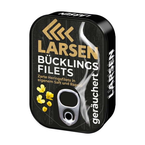 LARSEN Saftige Bücklingsfilets geräuchert,  in Rapsöl 190 g