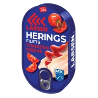 LARSEN Heringsfilets in Tomaten-Creme MSC 200 g LARSEN Heringsfilets in Tomaten-Creme MSC 200 g
