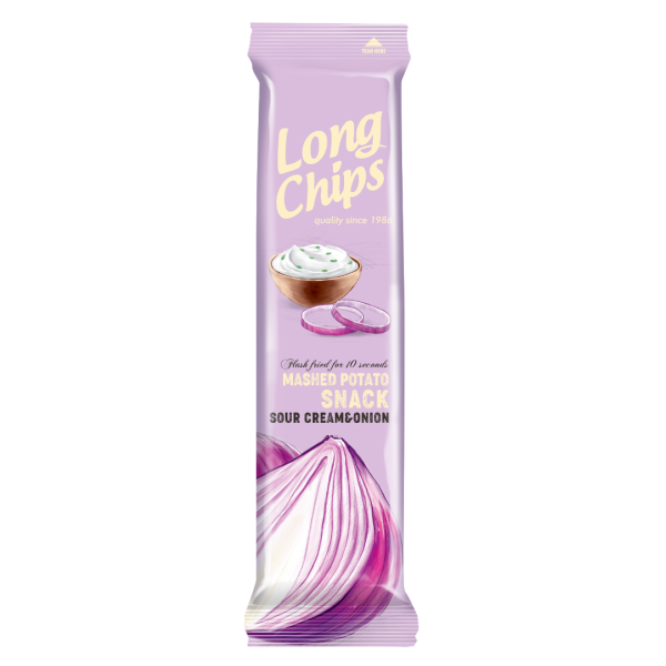 Long Chips Sour Cream & Onion Kartoffelsnack 75 g