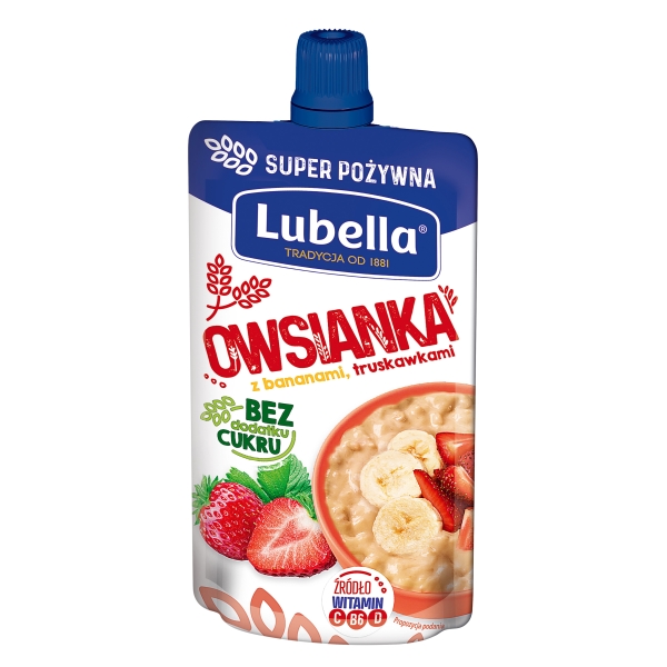 Lubella Owsianka - Porridge mit Bananen und Erdbeeren 100 g