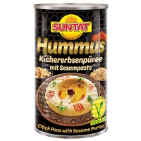 SUNTAT Humus Kichererbsenpüree mit Sesampaste vegan 330 g SUNTAT Humus Kichererbsenpüree mit Sesampaste vegan 330 g