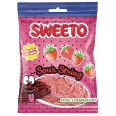 SWEETO Sour String Strawberry Halal 80 g SWEETO Sour String Strawberry Halal 80 g