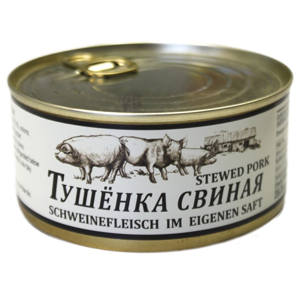 Stewed Pork Schweinefleisch im eigenen Saft "Tuschonka" 325 g